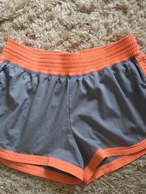 Champion Gray Athletic Shorts with Coral Trim